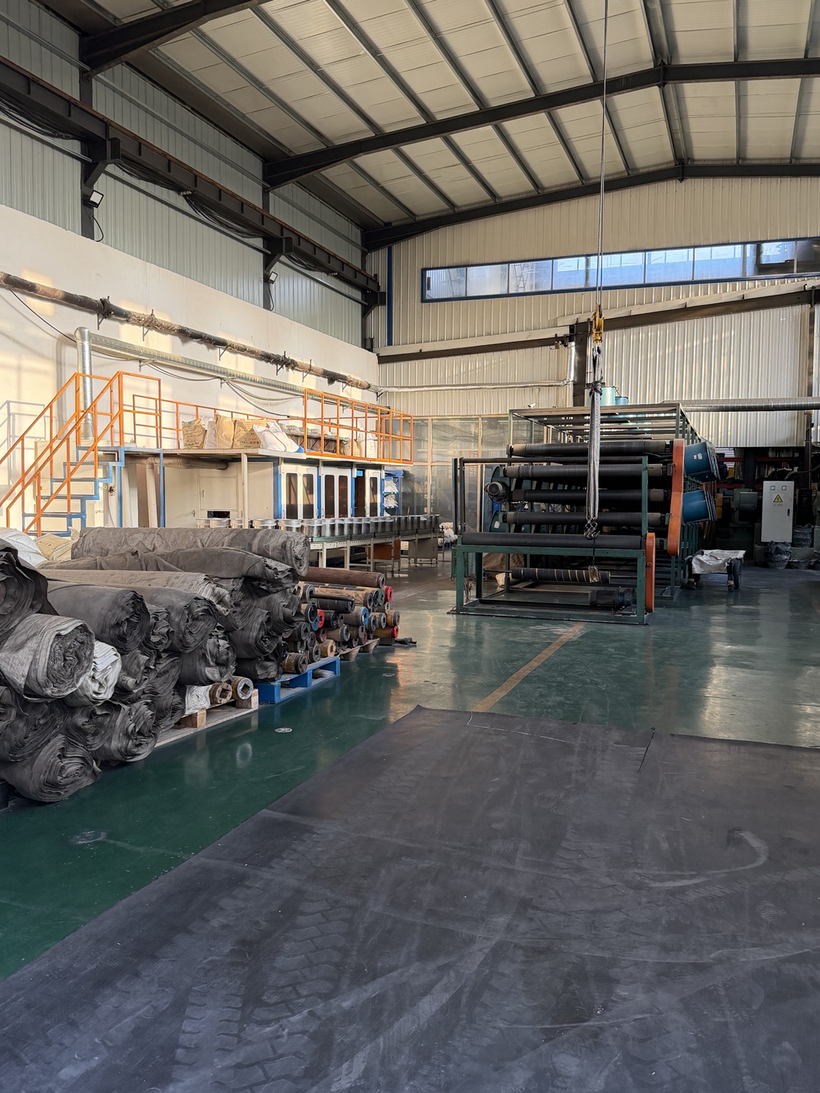 Production equipment inside Bada factory