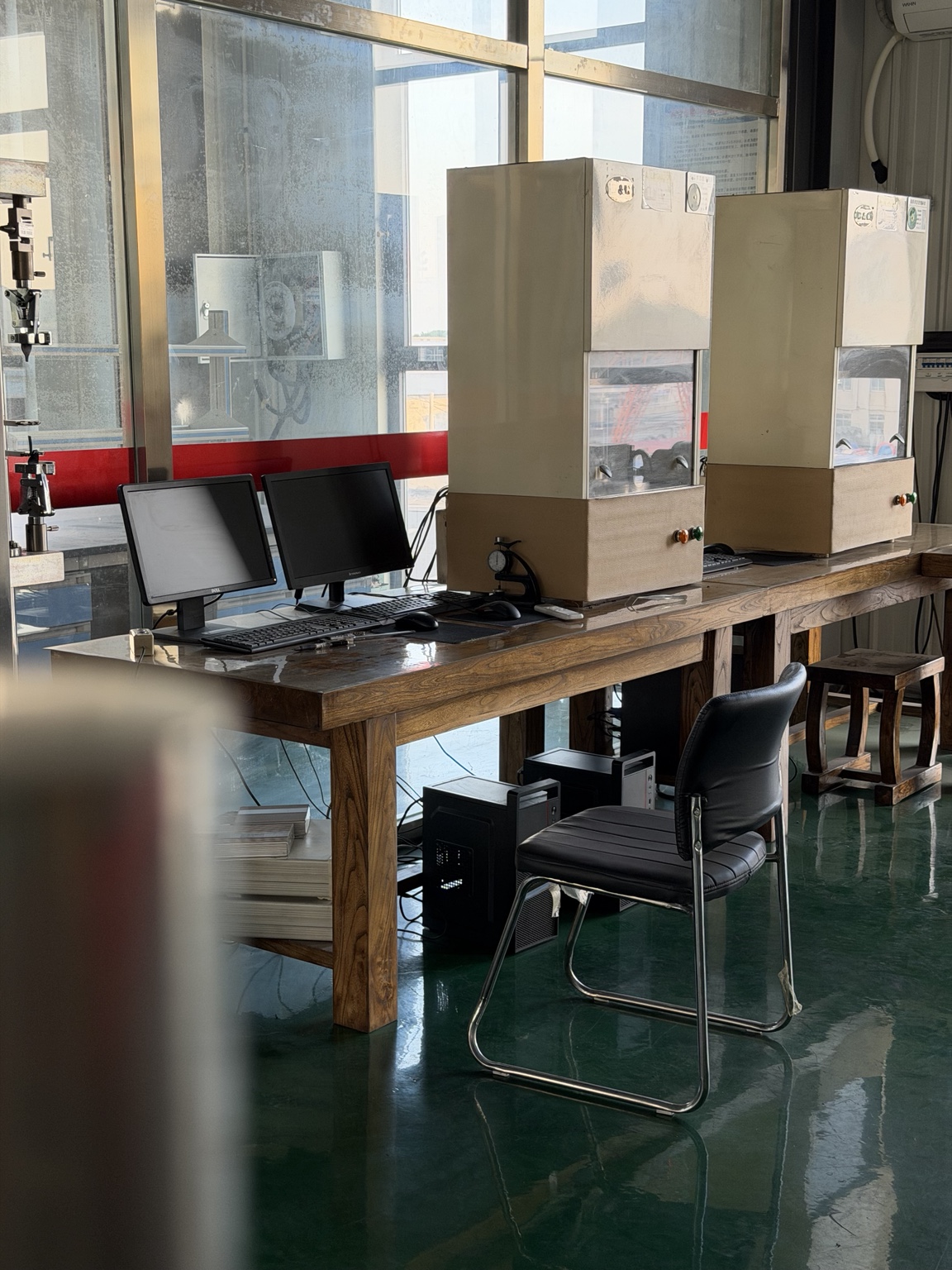 Laboratory equipment inside Bada factory